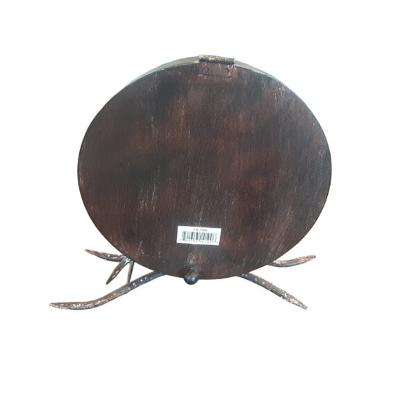 Antique Style Rustic Cottage Mantle Table Clock. Bird - Picture 2 of 7